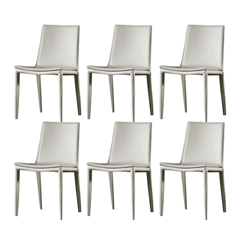 Faux Leather Dining Chairs Contemporary Armless Dining Chairs