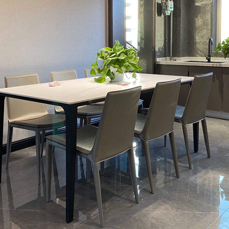 Faux Leather Dining Chairs Contemporary Armless Dining Chairs