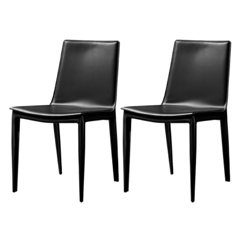 Faux Leather Dining Chairs Contemporary Armless Dining Chairs