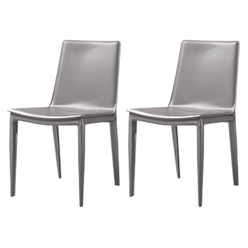 Faux Leather Dining Chairs Contemporary Armless Dining Chairs