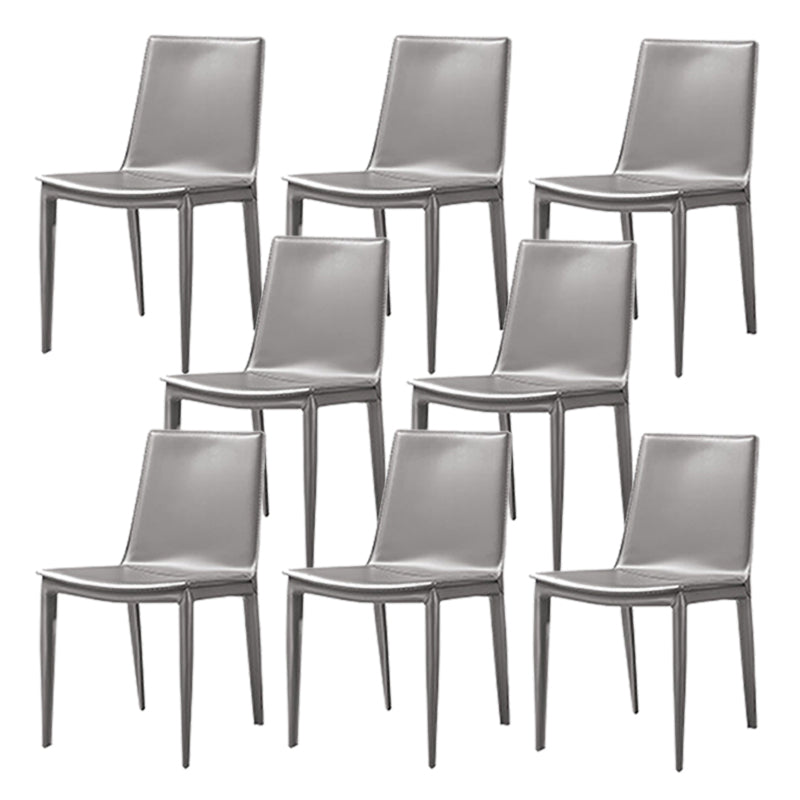 Faux Leather Dining Chairs Contemporary Armless Dining Chairs