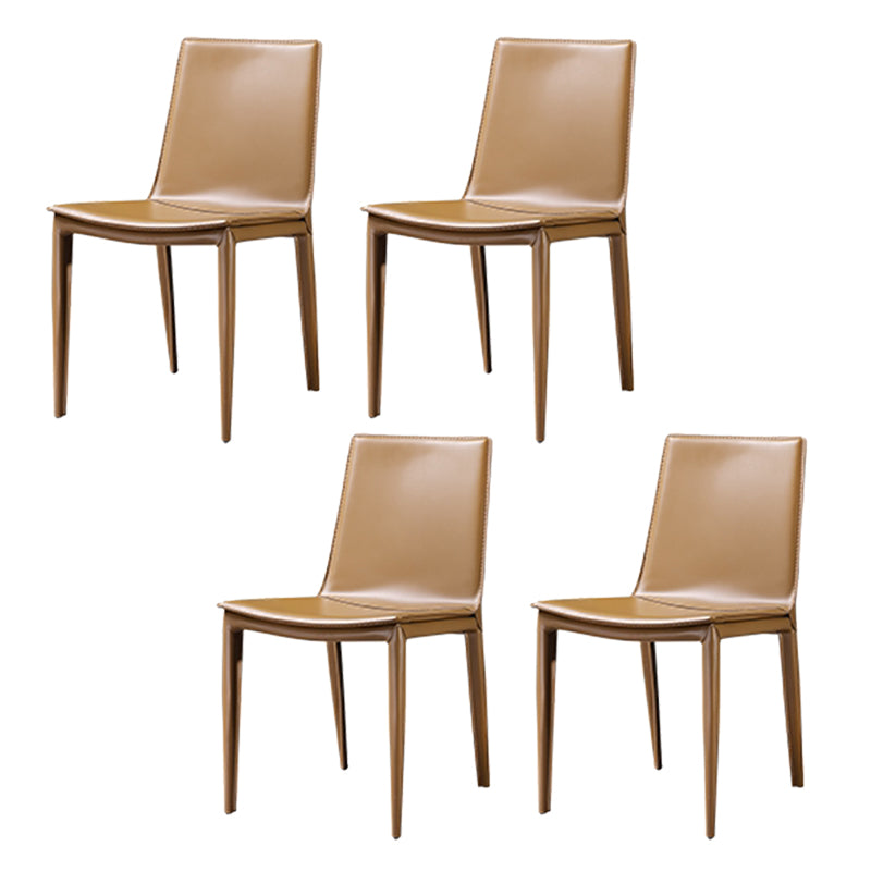 Faux Leather Dining Chairs Contemporary Armless Dining Chairs