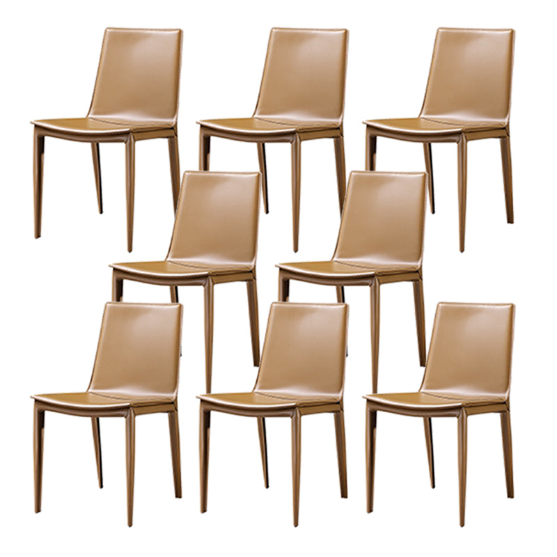 Faux Leather Dining Chairs Contemporary Armless Dining Chairs