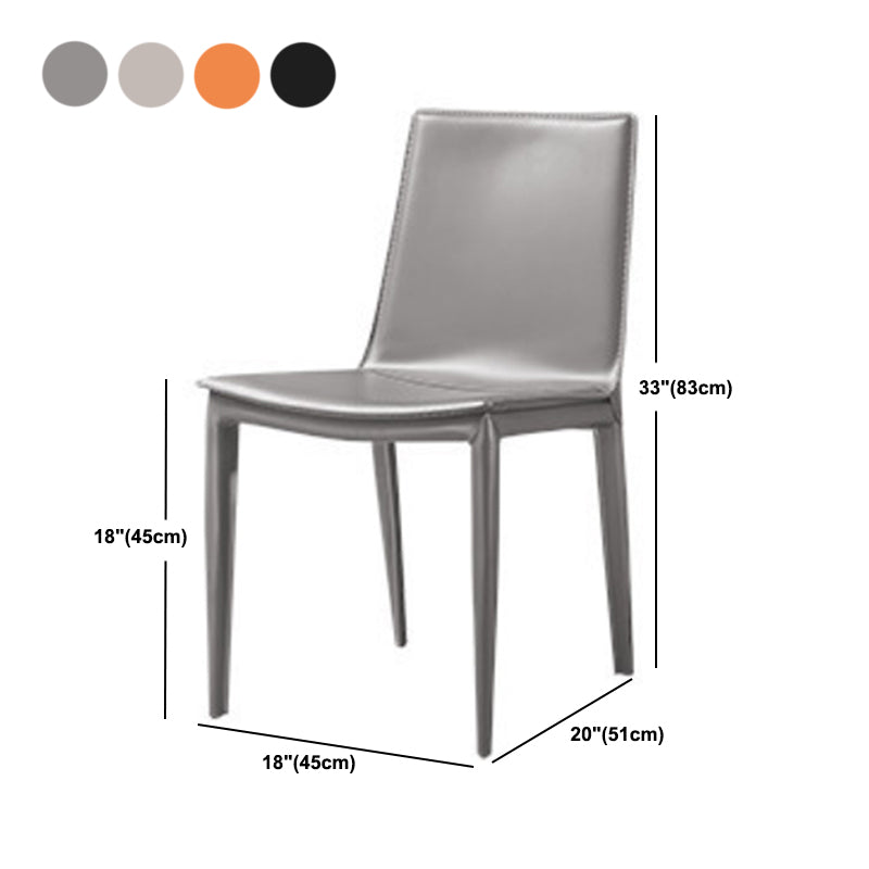 Faux Leather Dining Chairs Contemporary Armless Dining Chairs