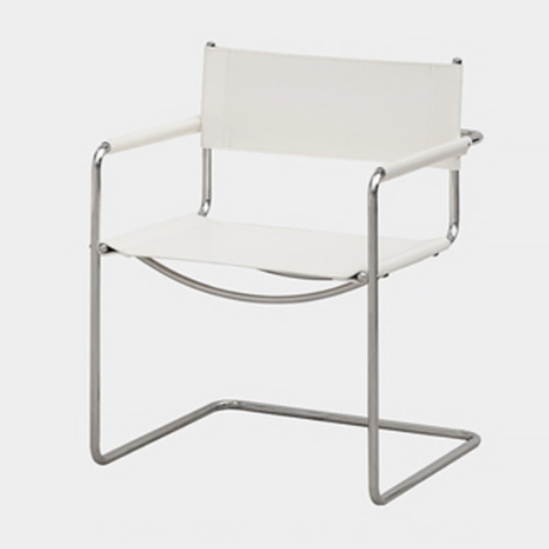 Contemporary Style Dining Arm Chair Metal Open Back Dining Chair