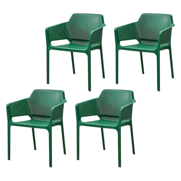 Modern Style Dining Chair Arm Dining Chair with Plastic Legs for Kitchen