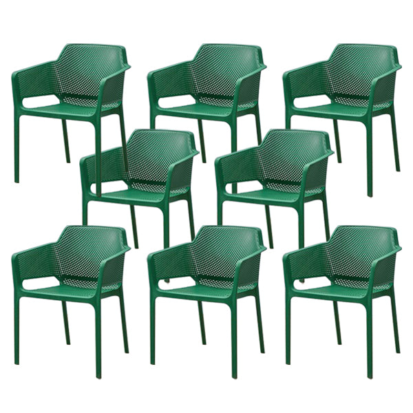 Modern Style Dining Chair Arm Dining Chair with Plastic Legs for Kitchen