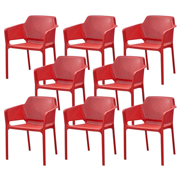 Modern Style Dining Chair Arm Dining Chair with Plastic Legs for Kitchen