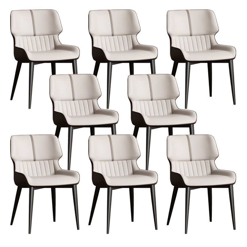 Contemporary Dining Chairs Faux Leather Dining Side Chair for Indoor