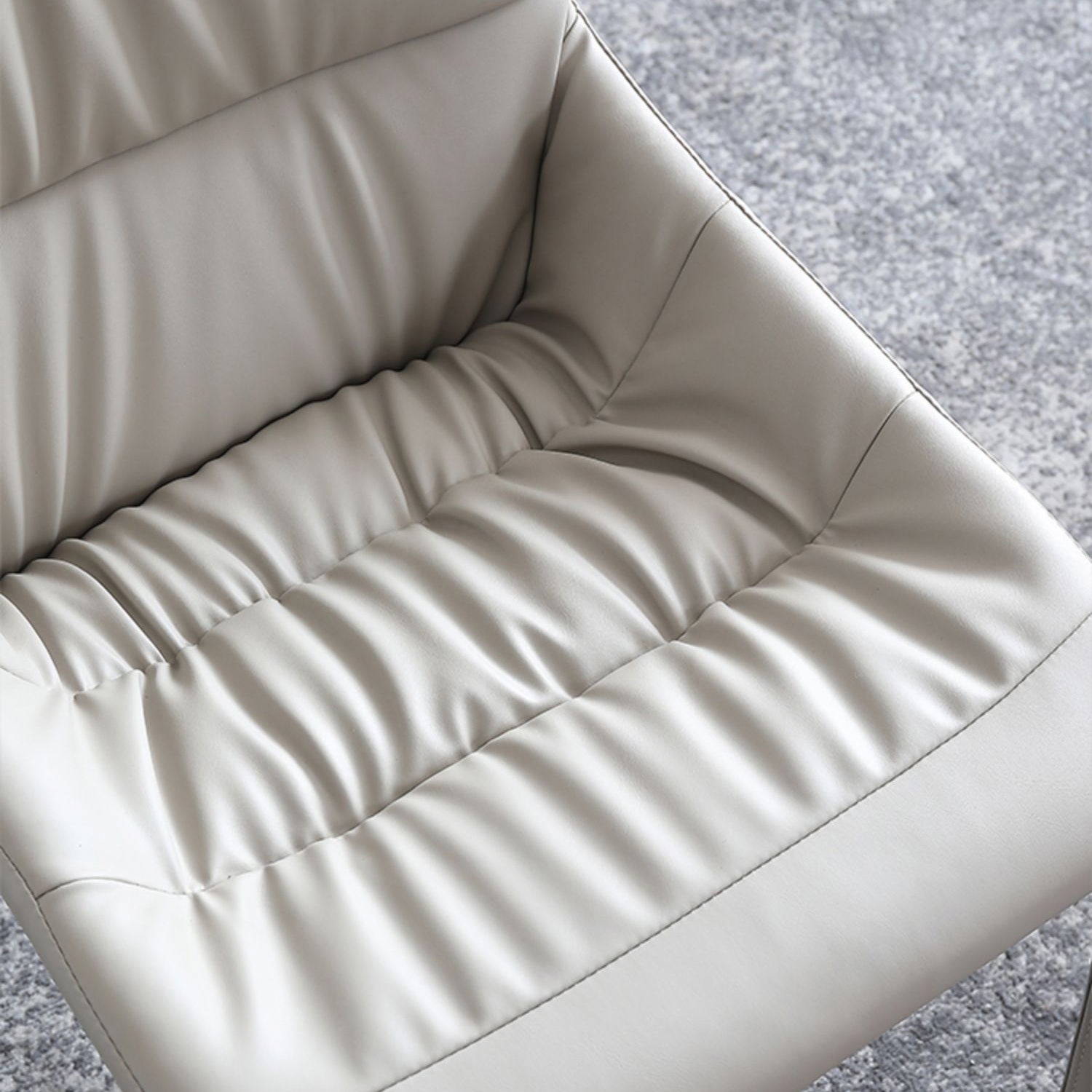 Faux Leather Chair Upholstered Armless Dining Chairs for Home