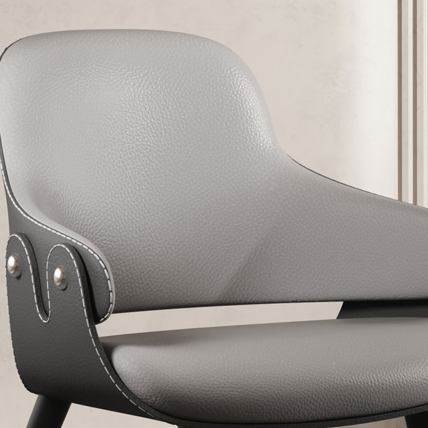 Contemporary Style Dining Chair Arm Dining Chair with Metal Legs for Kitchen