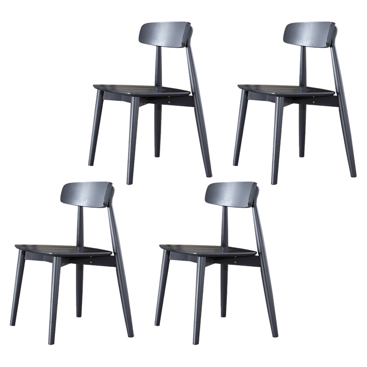 Contemporary Style Dining Chair Armless Dining Chair with Wooden Legs for Kitchen