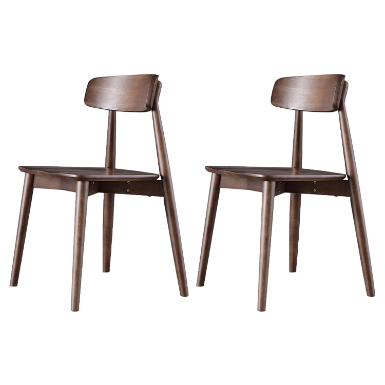Contemporary Style Dining Chair Armless Dining Chair with Wooden Legs for Kitchen