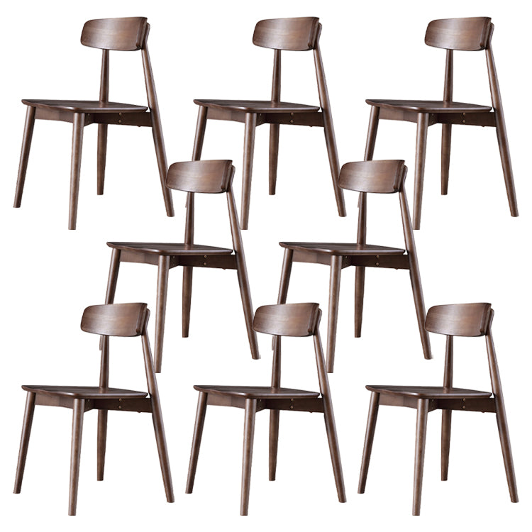 Contemporary Style Dining Chair Armless Dining Chair with Wooden Legs for Kitchen