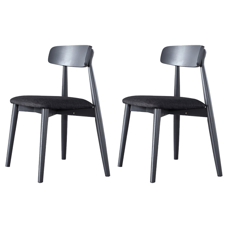 Contemporary Style Dining Chair Armless Dining Chair with Wooden Legs for Kitchen