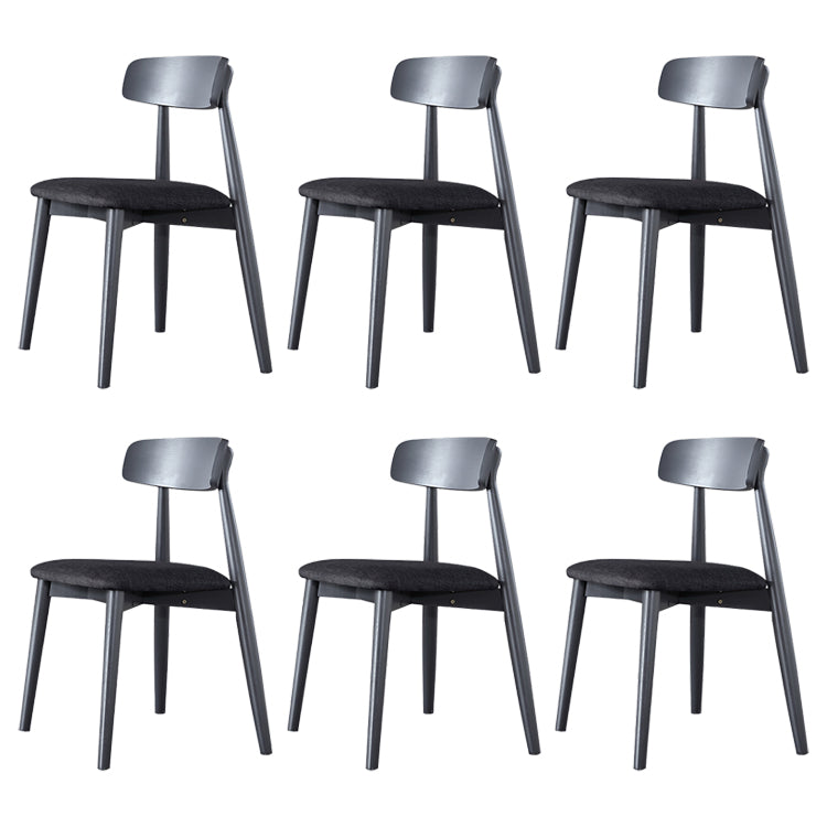 Contemporary Style Dining Chair Armless Dining Chair with Wooden Legs for Kitchen
