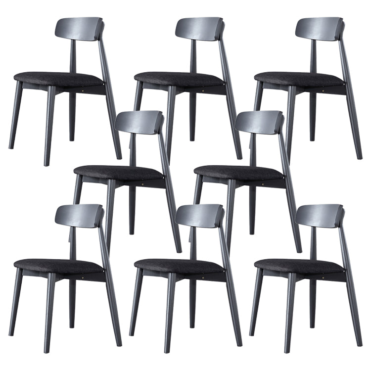 Contemporary Style Dining Chair Armless Dining Chair with Wooden Legs for Kitchen