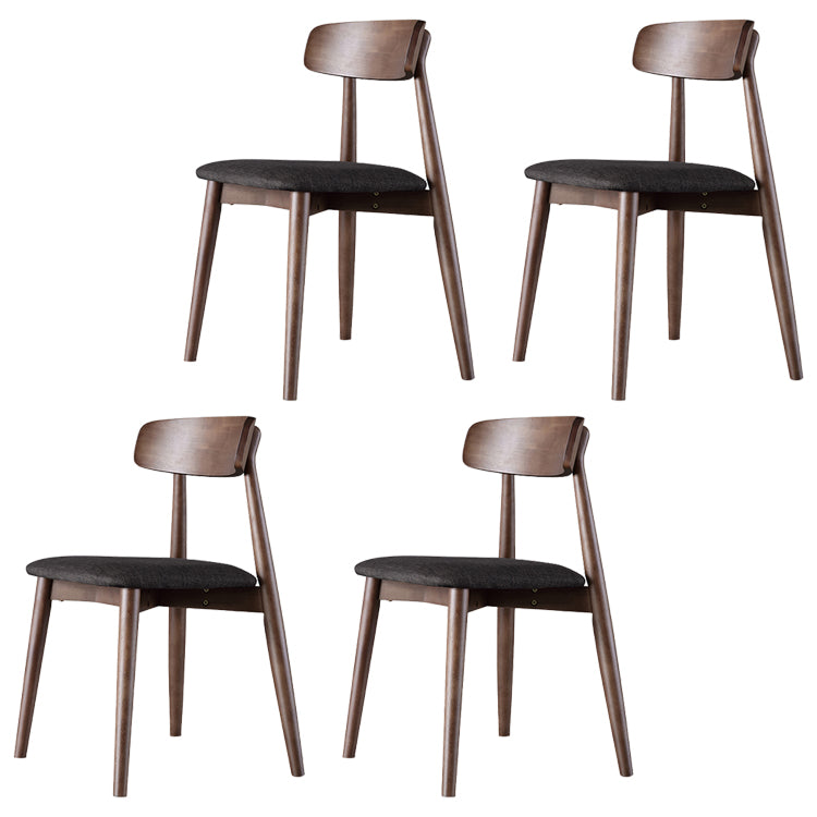 Contemporary Style Dining Chair Armless Dining Chair with Wooden Legs for Kitchen
