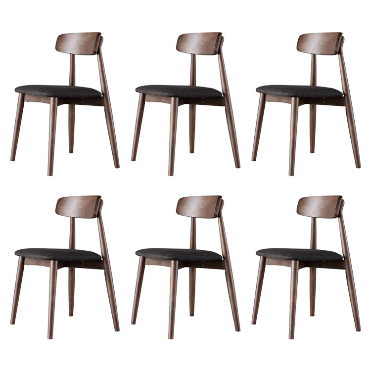 Contemporary Style Dining Chair Armless Dining Chair with Wooden Legs for Kitchen