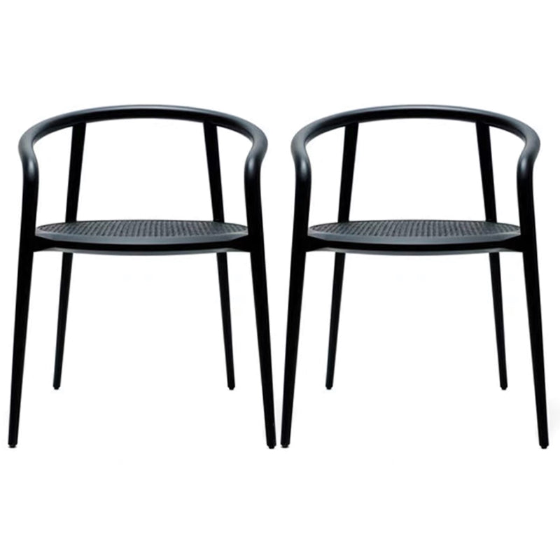 Open Back Dining Arm Chair Solid Wood Dining Room Chair for Home