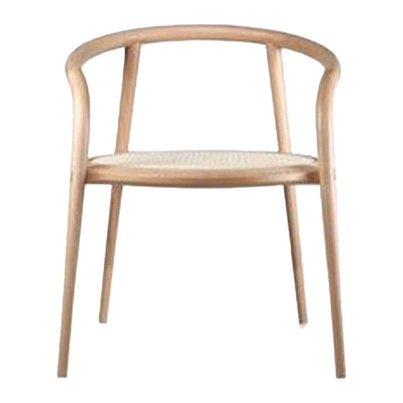 Open Back Dining Arm Chair Solid Wood Dining Room Chair for Home