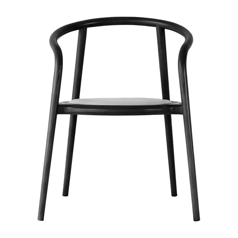 Open Back Dining Arm Chair Solid Wood Dining Room Chair for Home