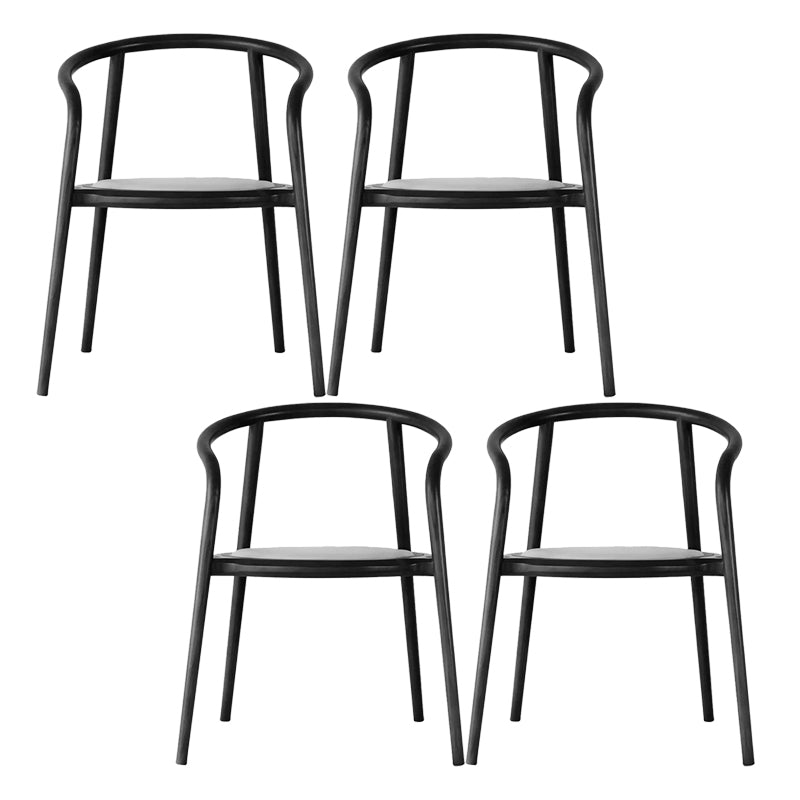 Open Back Dining Arm Chair Solid Wood Dining Room Chair for Home