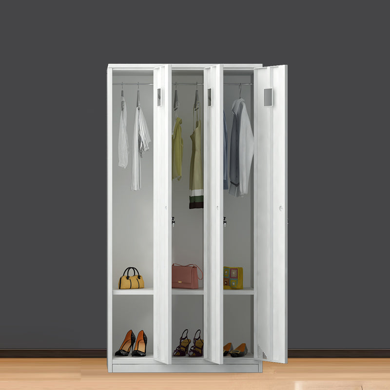 Metal Contemporary Indoor Cabinet Grey Hinged Door Storage Cabinet