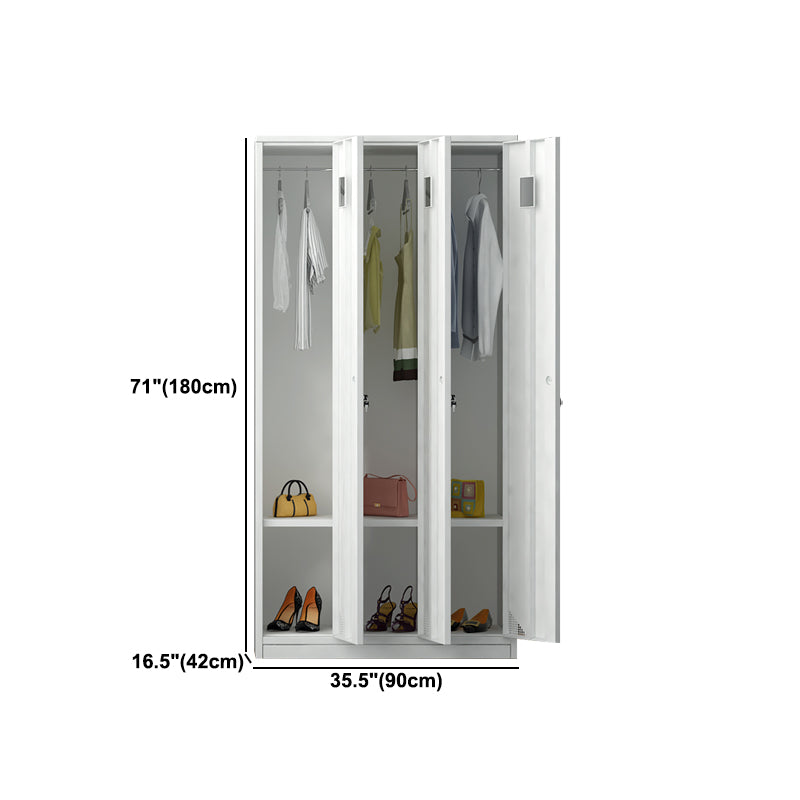 Metal Contemporary Indoor Cabinet Grey Hinged Door Storage Cabinet