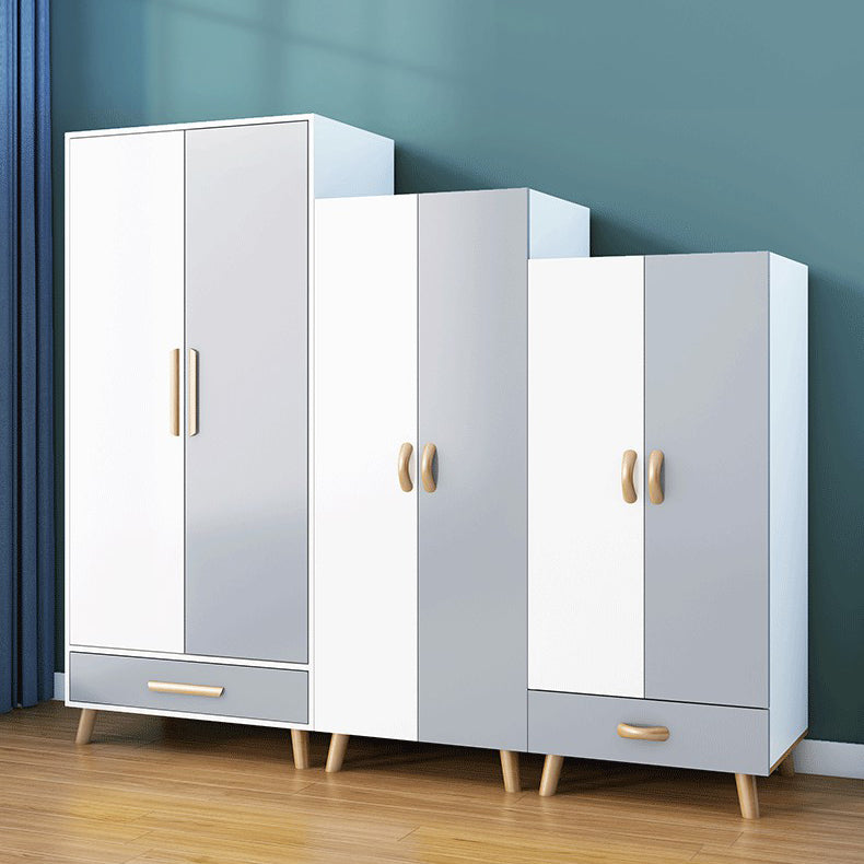 Engineered Wood Armoire for Home Modern Cabinet with Wooden Legs