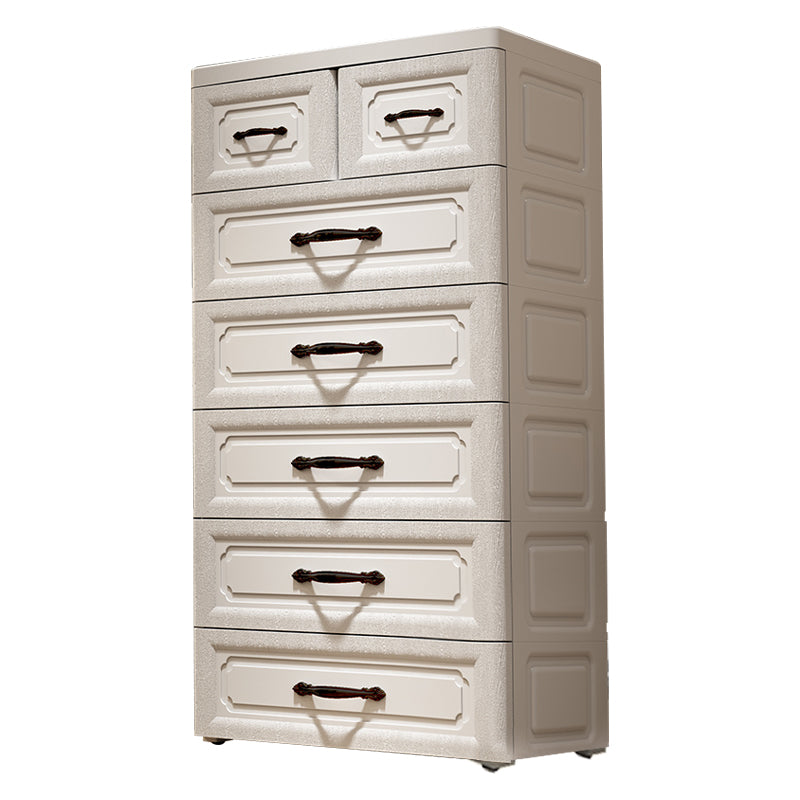 Plastic Storage Cabinet Contemporary Wardrobe Cabinet with Drawer for Home