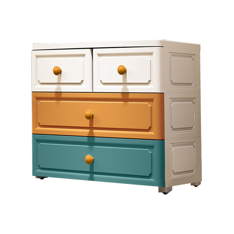 Plastic Storage Cabinet Contemporary Wardrobe Cabinet with Drawer for Home