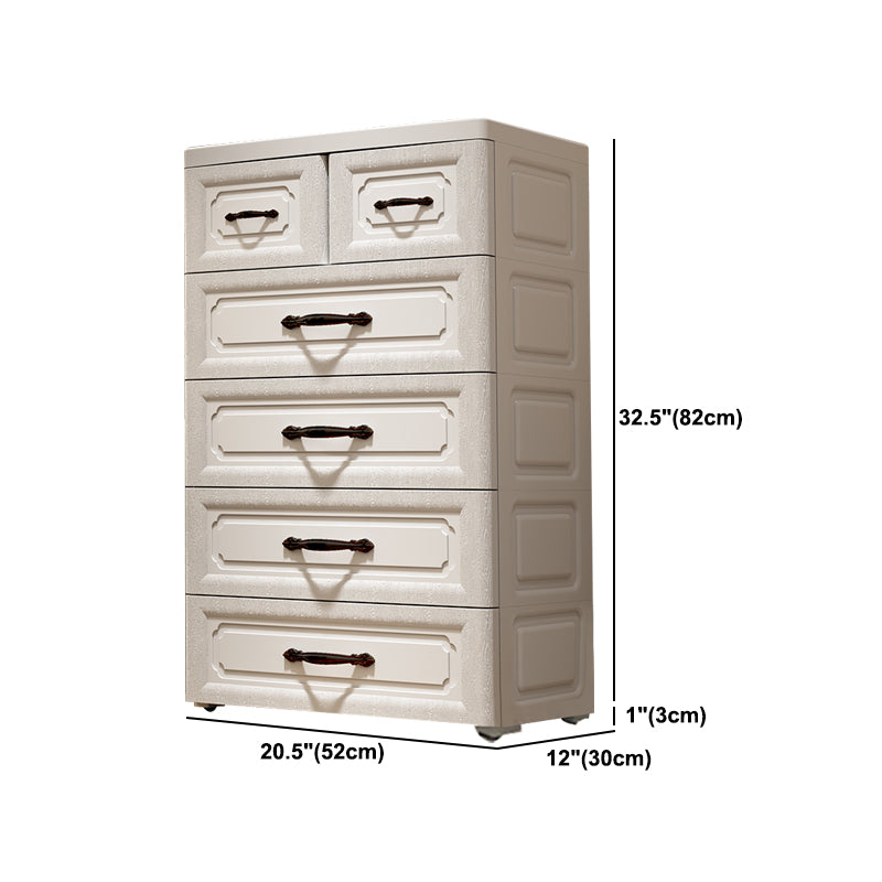 Plastic Storage Cabinet Contemporary Wardrobe Cabinet with Drawer for Home