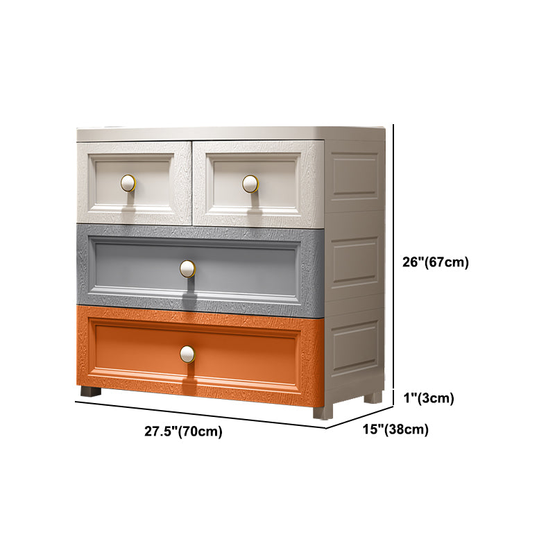 Plastic Storage Cabinet Contemporary Wardrobe Cabinet with Drawer for Home