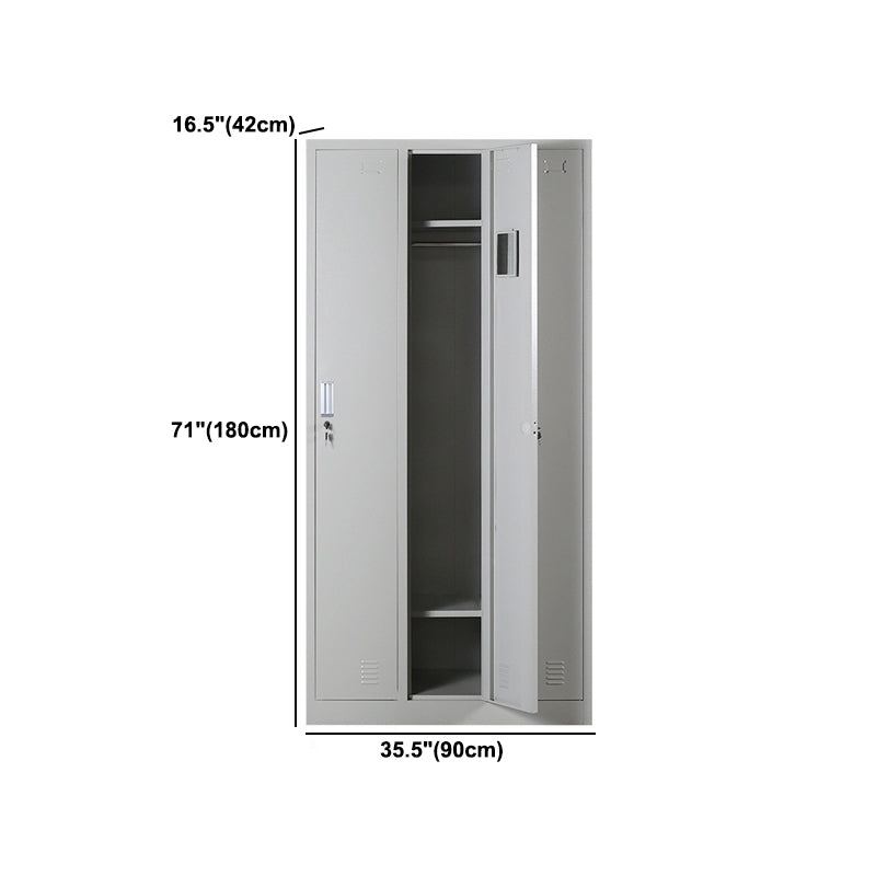 Metal Wardrobe Cabinet Contemporary Grey Wardrobe Armoire for Home