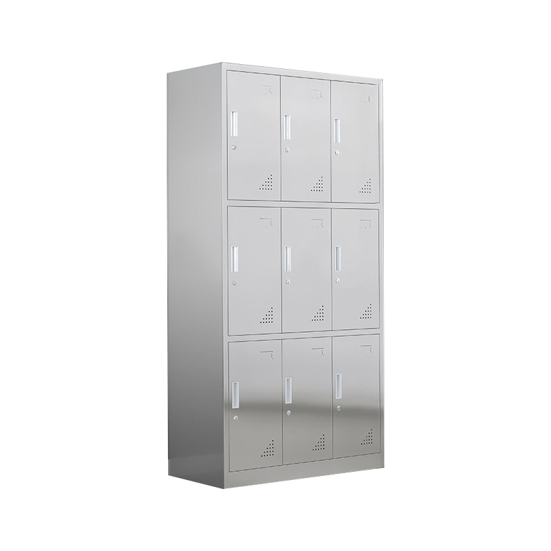 Metal Industrial Cabinet with Hinged Door Gray Steel Storage Cabinet for Bathroom