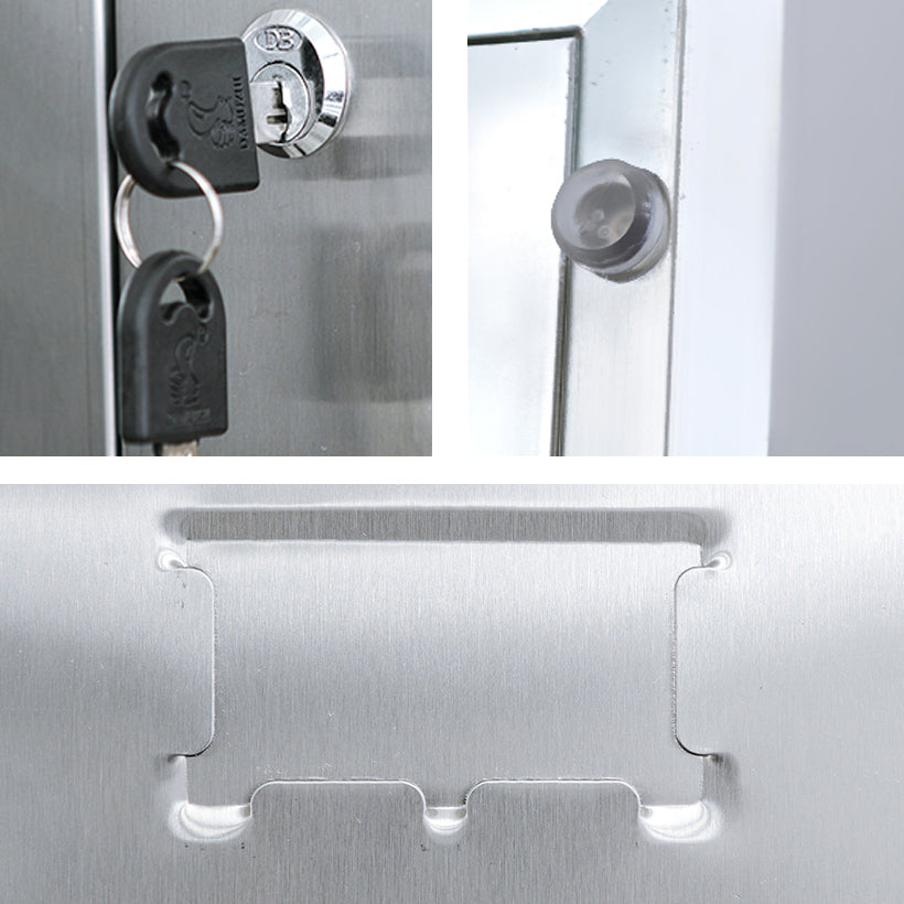 Metal Industrial Cabinet with Hinged Door Gray Steel Storage Cabinet for Bathroom