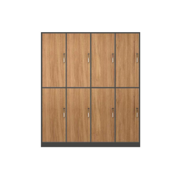 Contemporary Brown Storage Cabinet Manufactured Wood Hinged Door Cabinet