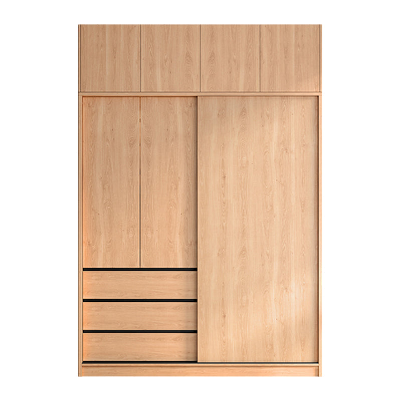 Engineered Wood Wardrobe Armoire with Drawer Contemporary Wardrobe Closet