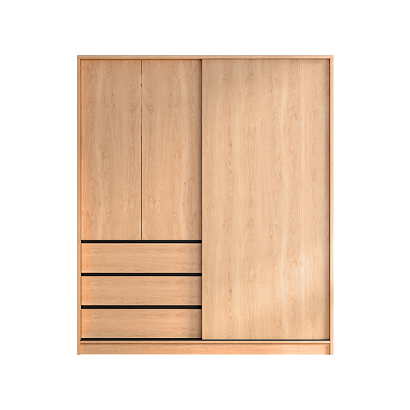 Engineered Wood Wardrobe Armoire with Drawer Contemporary Wardrobe Closet