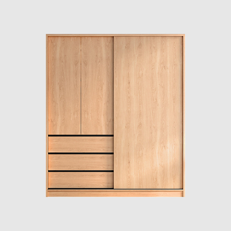 Engineered Wood Wardrobe Armoire with Drawer Contemporary Wardrobe Closet