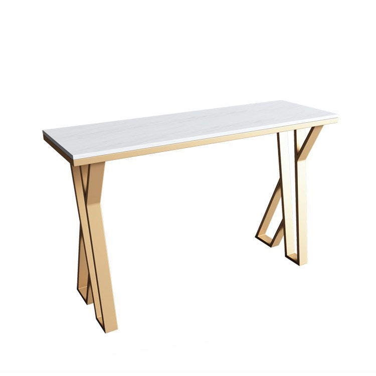 Glam 1/3/5/7 Pieces Bar Table Set Rectangle Stone Counter Table with Stools for Kitchen