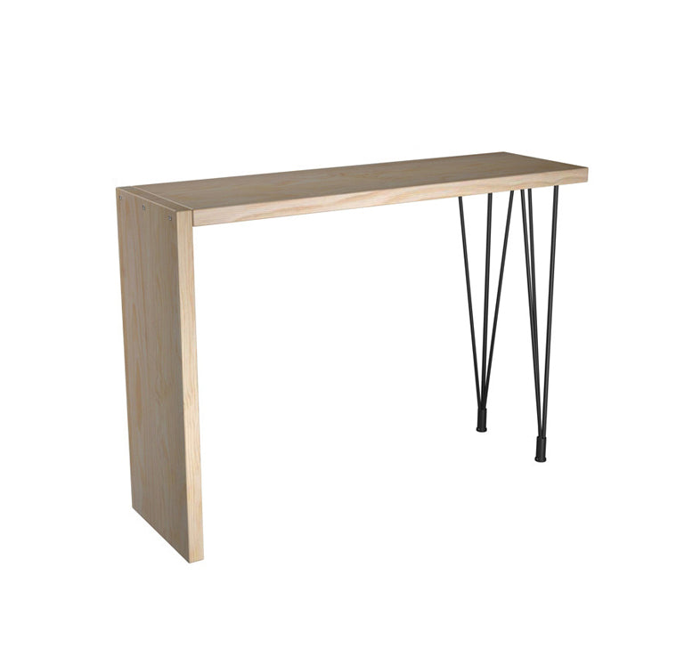 Industrial Rectangular Pub Table Set 1/5 Pieces Wooden Counter Table with Backless Stools