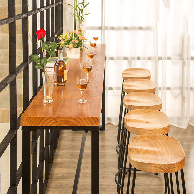 Modern 1/2/5/6/9 Pieces Rectangular Pub Table Set Wooden Counter Table for Dining Room