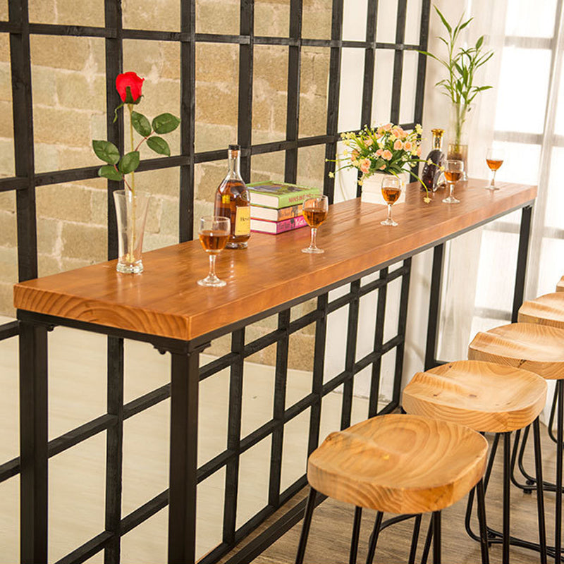 Modern 1/2/5/6/9 Pieces Rectangular Pub Table Set Wooden Counter Table for Dining Room