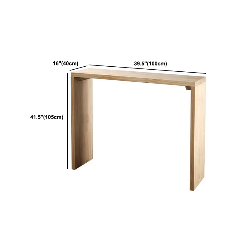 1/3/9 Pieces Modern Rectangular Pub Table Set Wooden Counter Table with Backless Stools