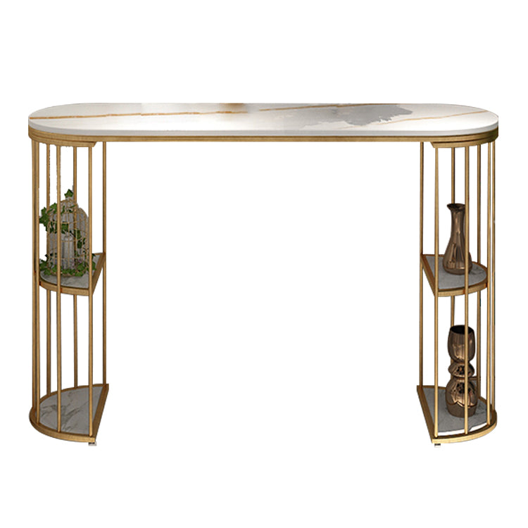 Glam Oval Indoor Counter Set 1/2/3 Pieces Double Pedestal Bar Pub Table Set