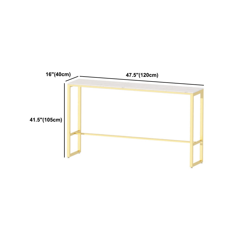 Glam Bar Table Set 1/5/9 Pieces Rectangle Stone Counter Table with Stools for Living Room