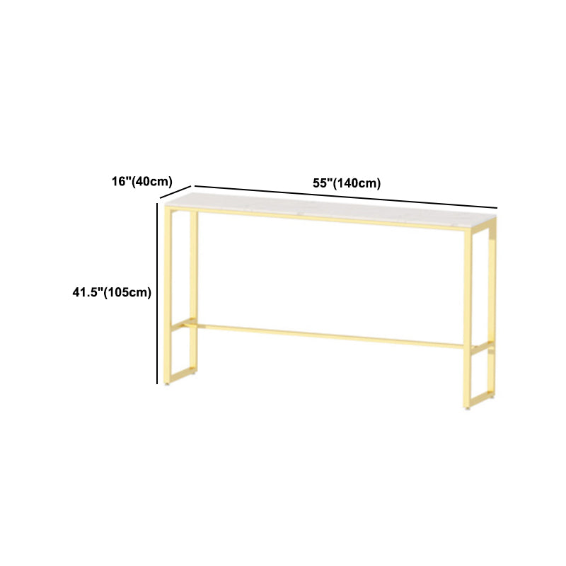 Glam Bar Table Set 1/5/9 Pieces Rectangle Stone Counter Table with Stools for Living Room