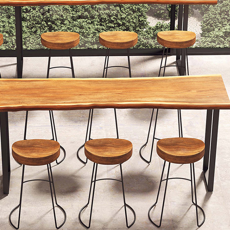 1/4/5/7 Pieces Industrial Rectangular Pub Table Set Wooden Counter Table Set